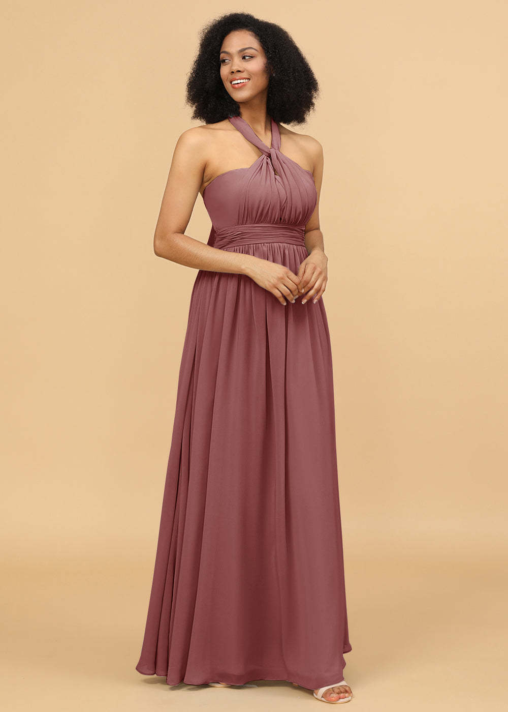 Multiway Wrap Chiffon Maxi Bridesmaid Dress