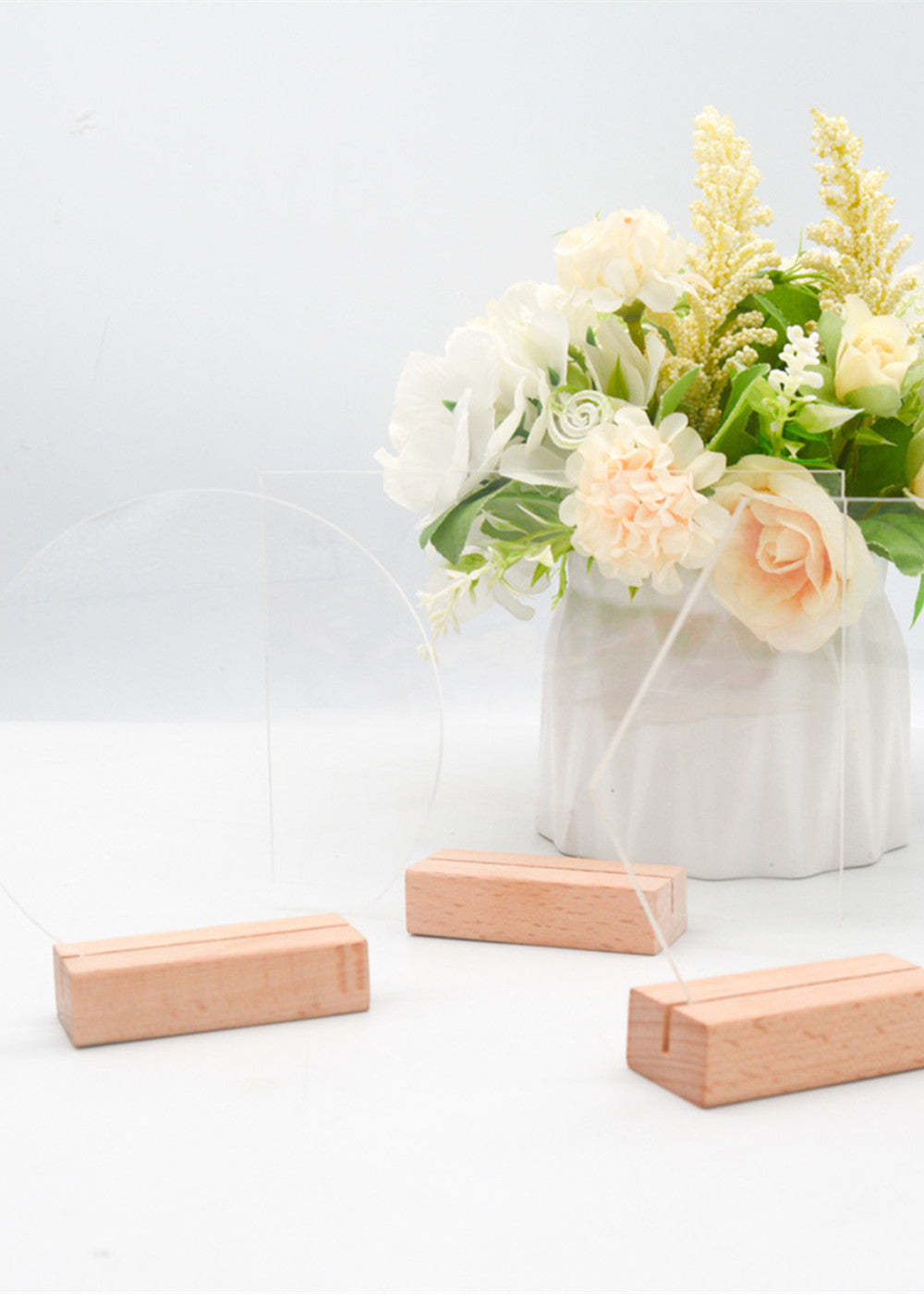 10 PCS DIY Blank Acrylic Table Sign with Hold