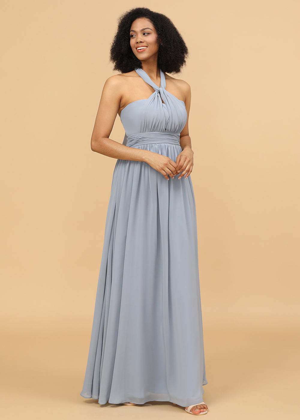 Multiway Wrap Chiffon Maxi Bridesmaid Dress