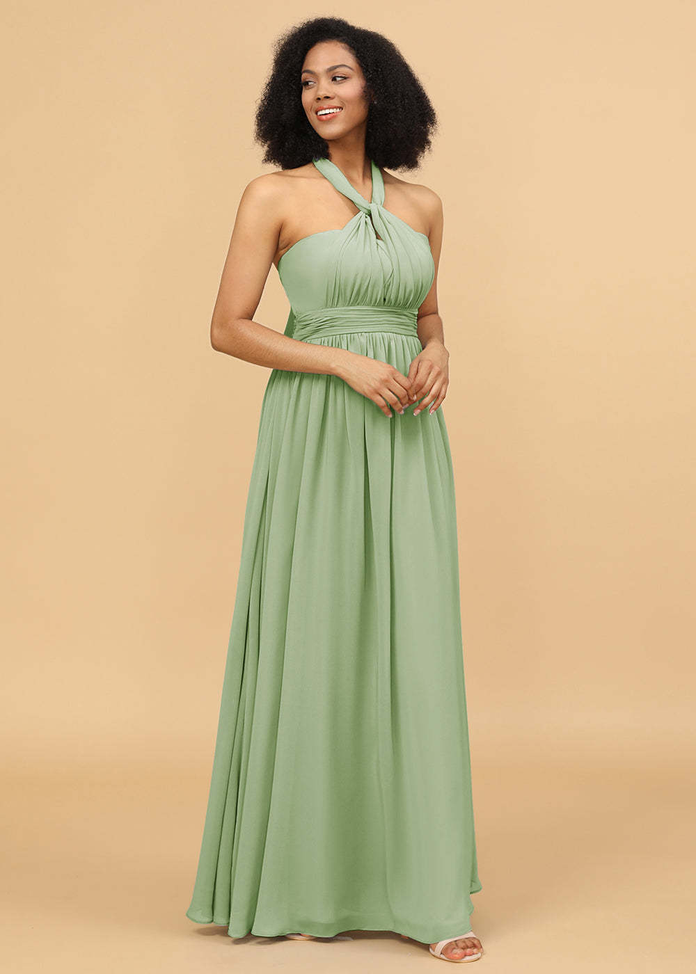 Multiway Wrap Chiffon Maxi Bridesmaid Dress