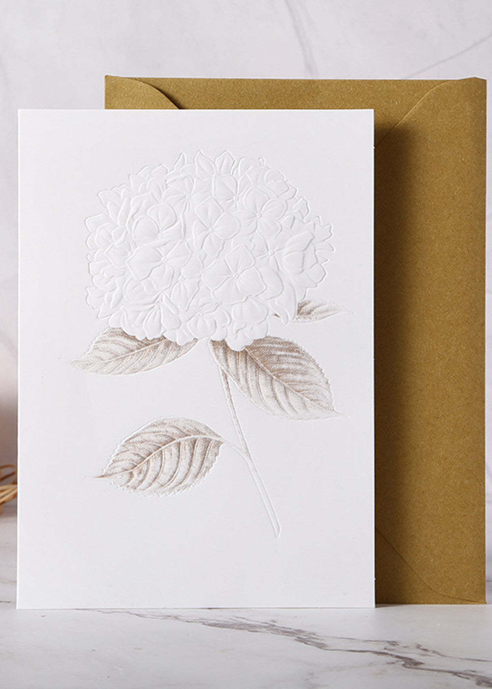 12 PCS Simple Embossed Flower Invitation Cards