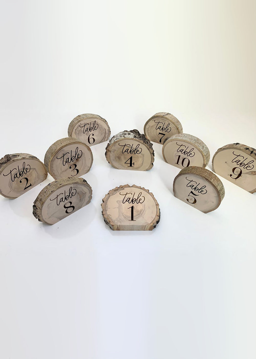 Engraved Wedding Table Numbers  Rustic Table Decor