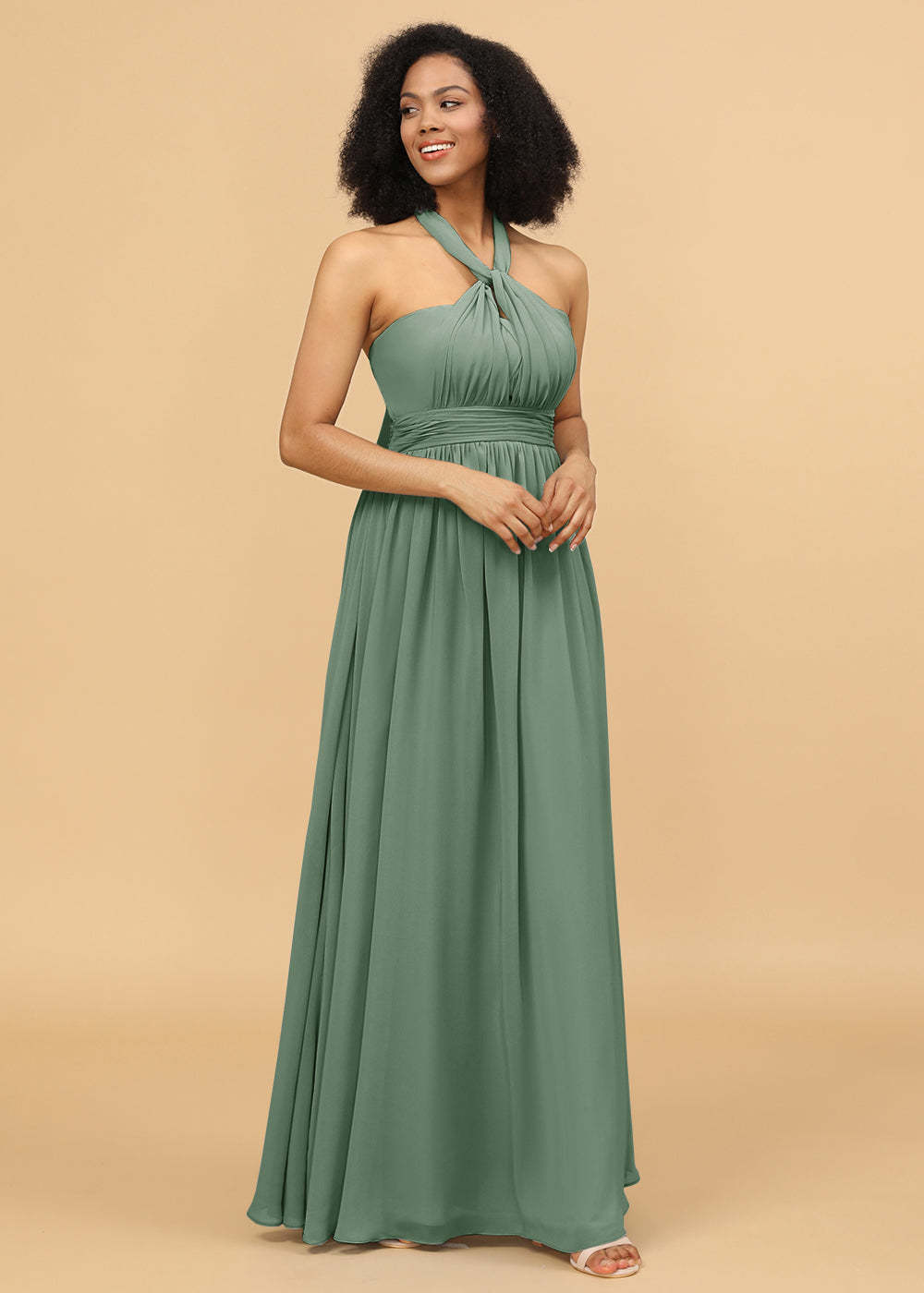 Multiway Wrap Chiffon Maxi Bridesmaid Dress