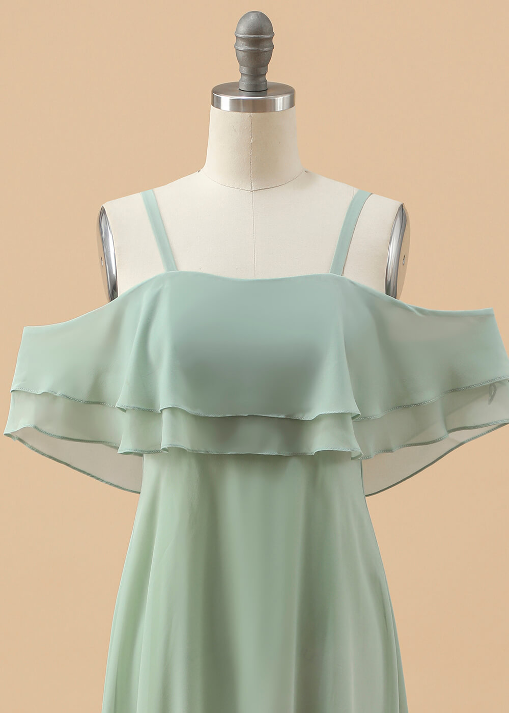 Off the Shoulder A-line Chiffon Junior Bridesmaid Dress