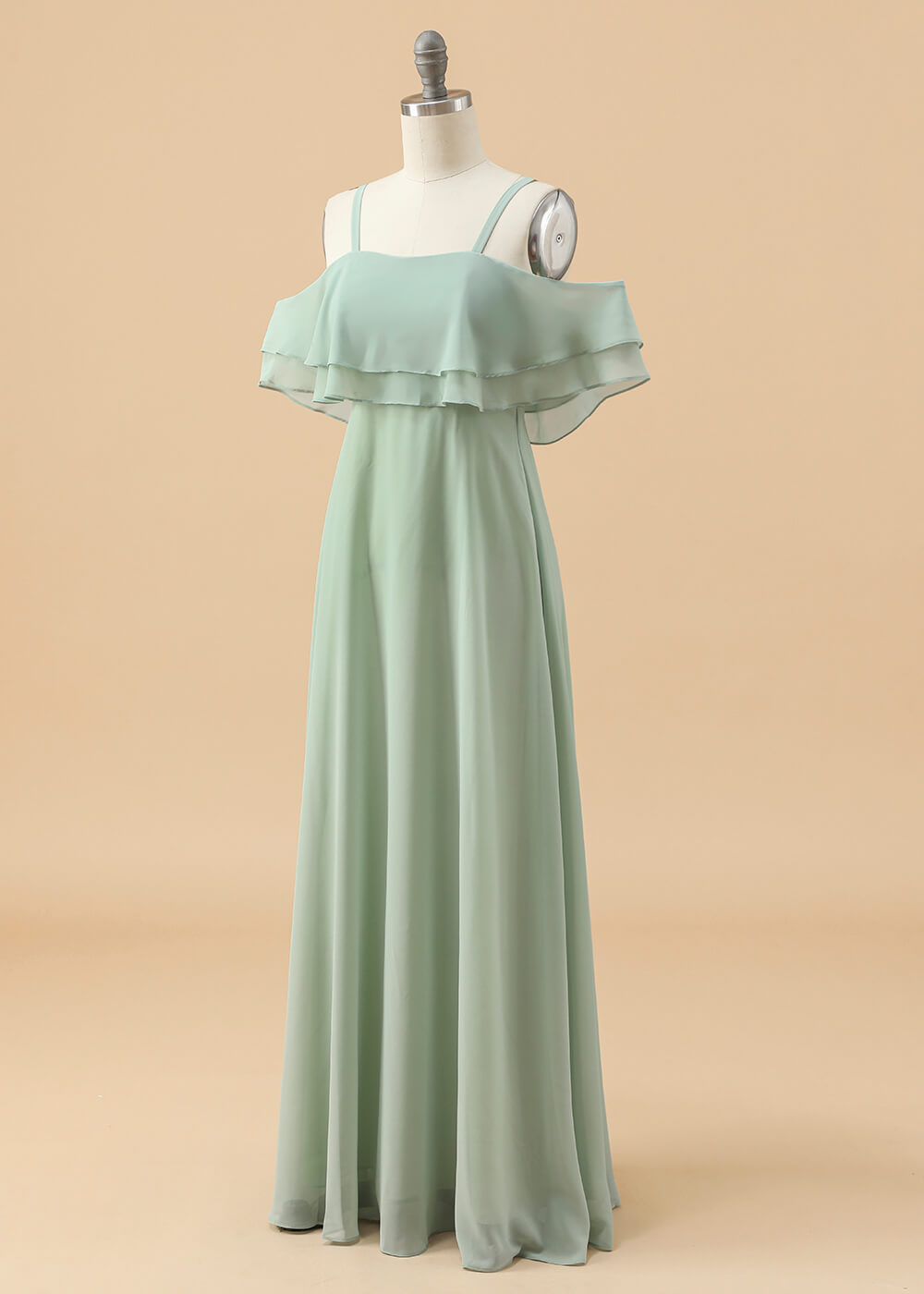 Off the Shoulder A-line Chiffon Junior Bridesmaid Dress