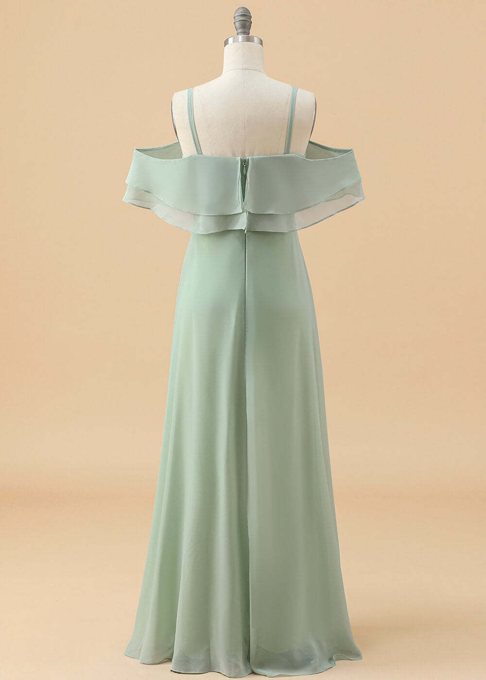 Off the Shoulder A-line Chiffon Junior Bridesmaid Dress