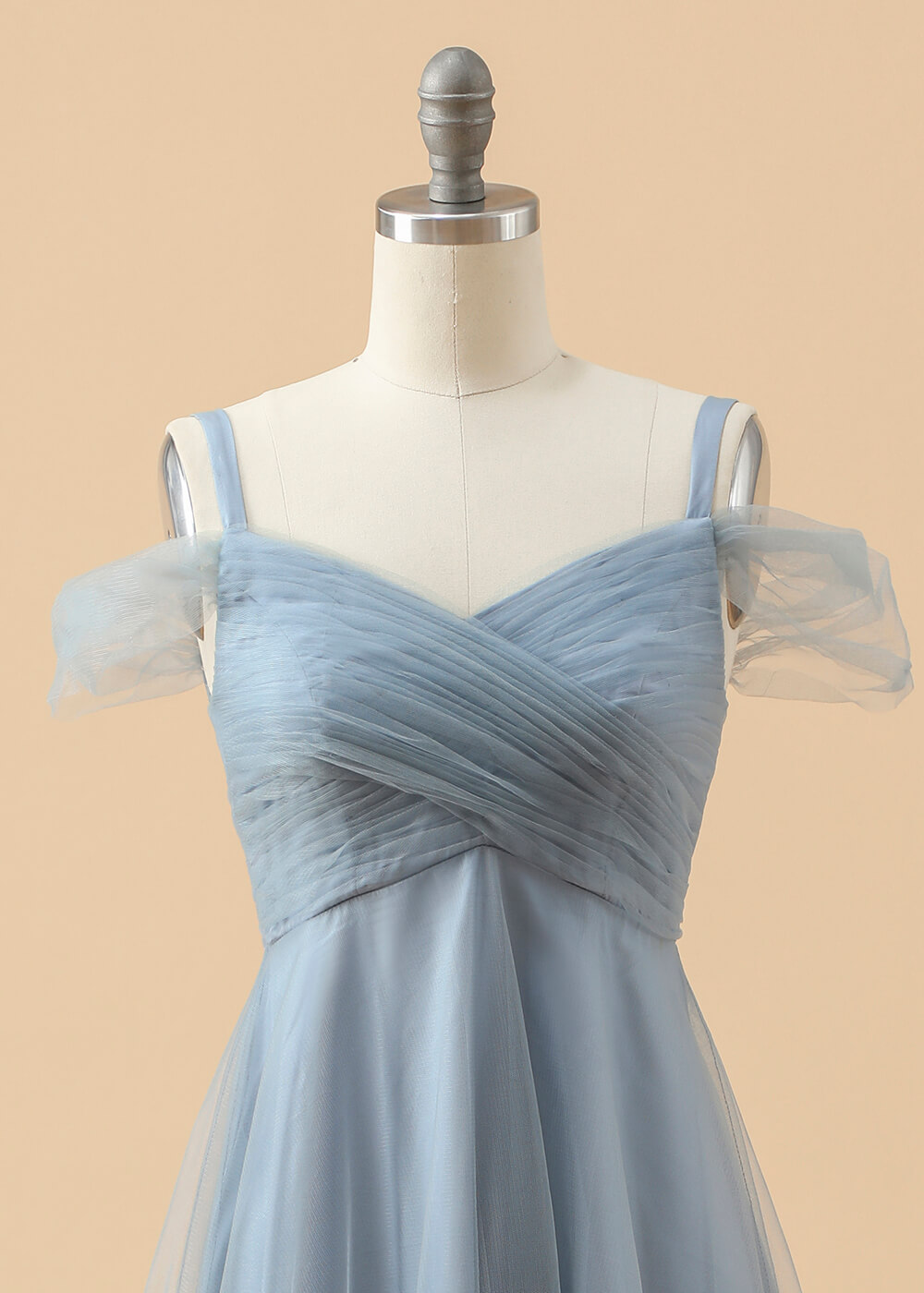 Sweetheart Neck Pleated Strap Junior Bridesmaid Dress