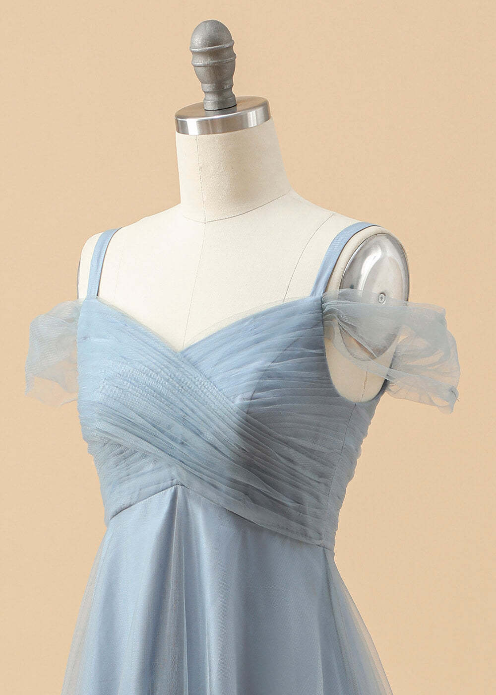 Sweetheart Neck Pleated Strap Junior Bridesmaid Dress