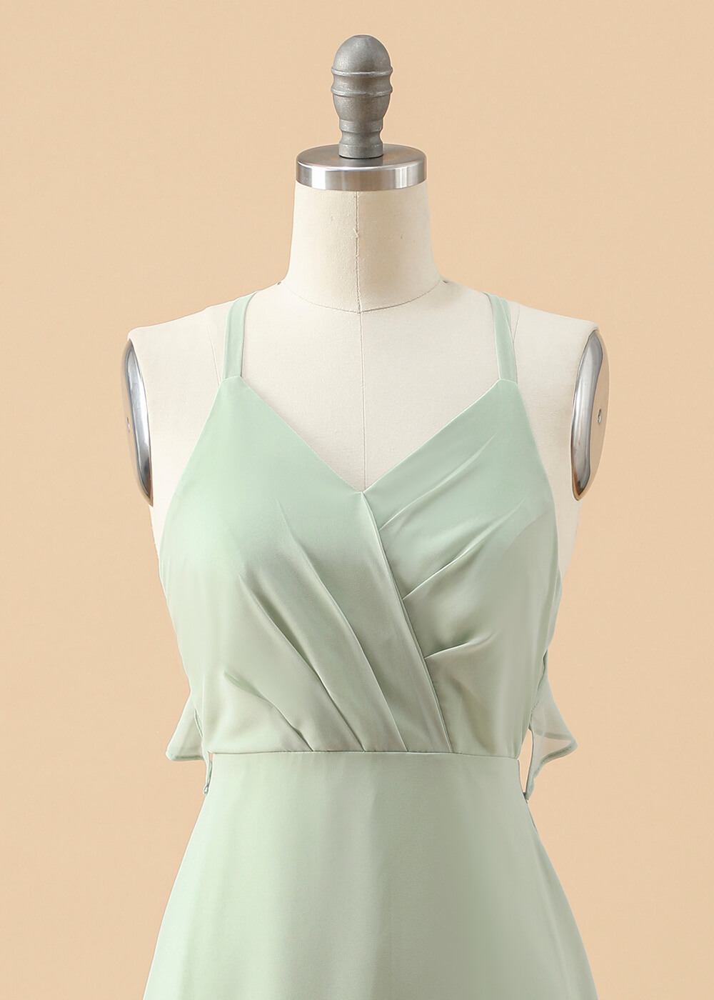 Halter Neck A-line Chiffon Junior Bridesmaid Dress