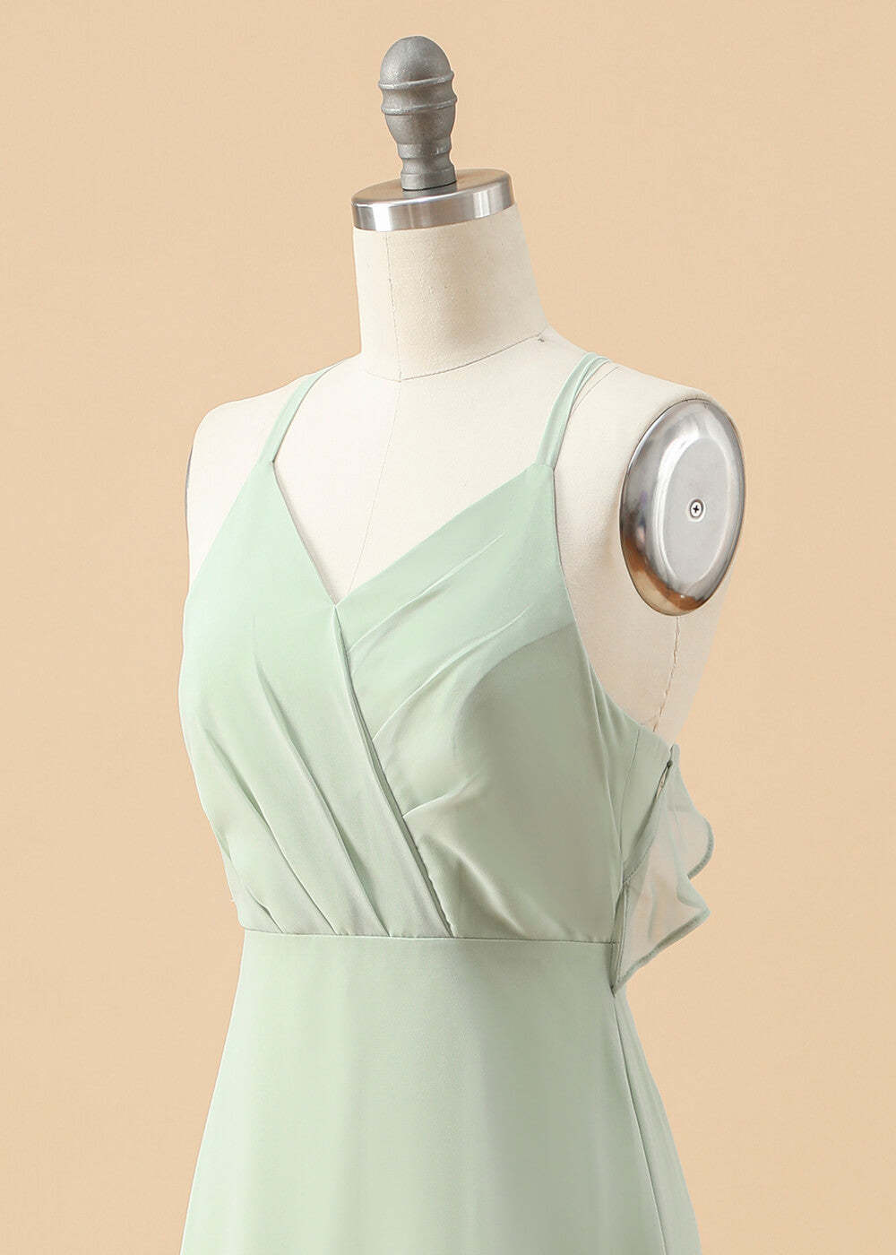 Halter Neck A-line Chiffon Junior Bridesmaid Dress