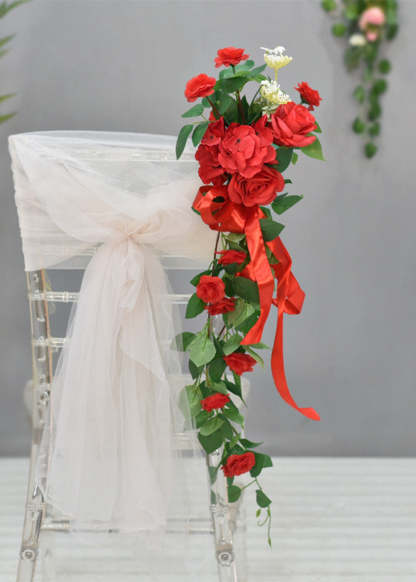Artificial Wedding Flowers Chair Decor, Wedding pew ends, Wedding Aisle Decorations, Venue Decorations, Handmade Wedding Flowers, Wedding Decor, Artificial Wedding Flowers
