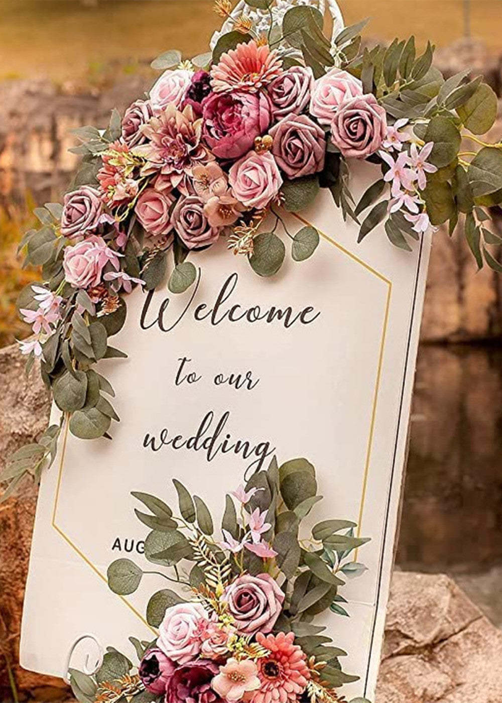 Rose Eucalyptus Flower Swag