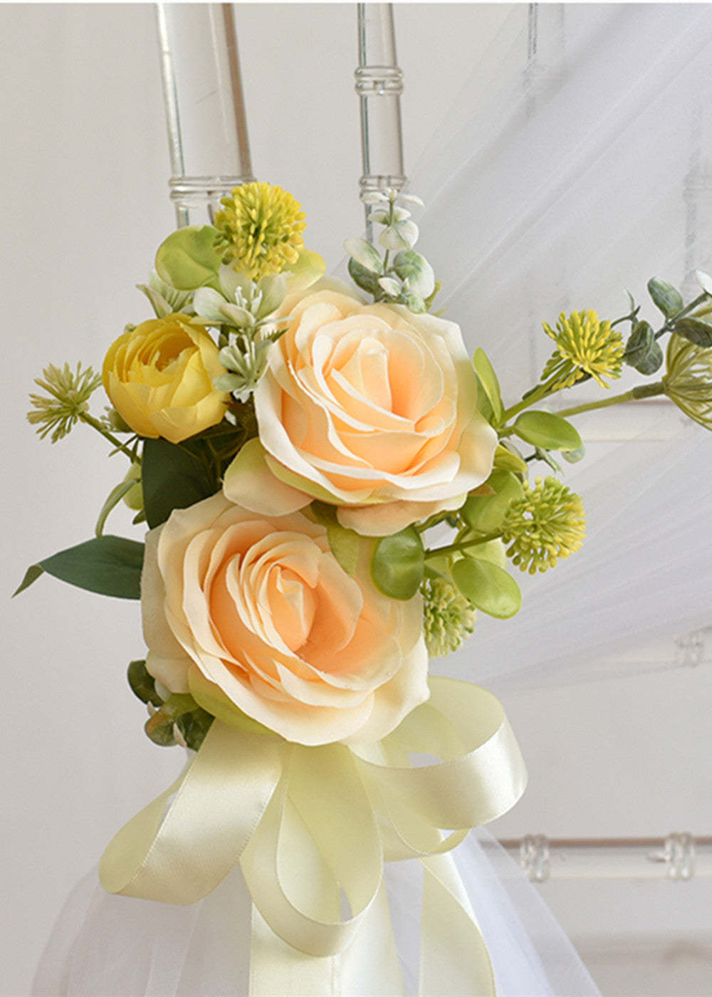 Wedding Aisle Decoration Pew Flowers, Pew Flowers, Aisle Flowers, Church Aisle Flowers, Church Pew Flowers, Silk Pew Flowers, Chair Wedding Flowers