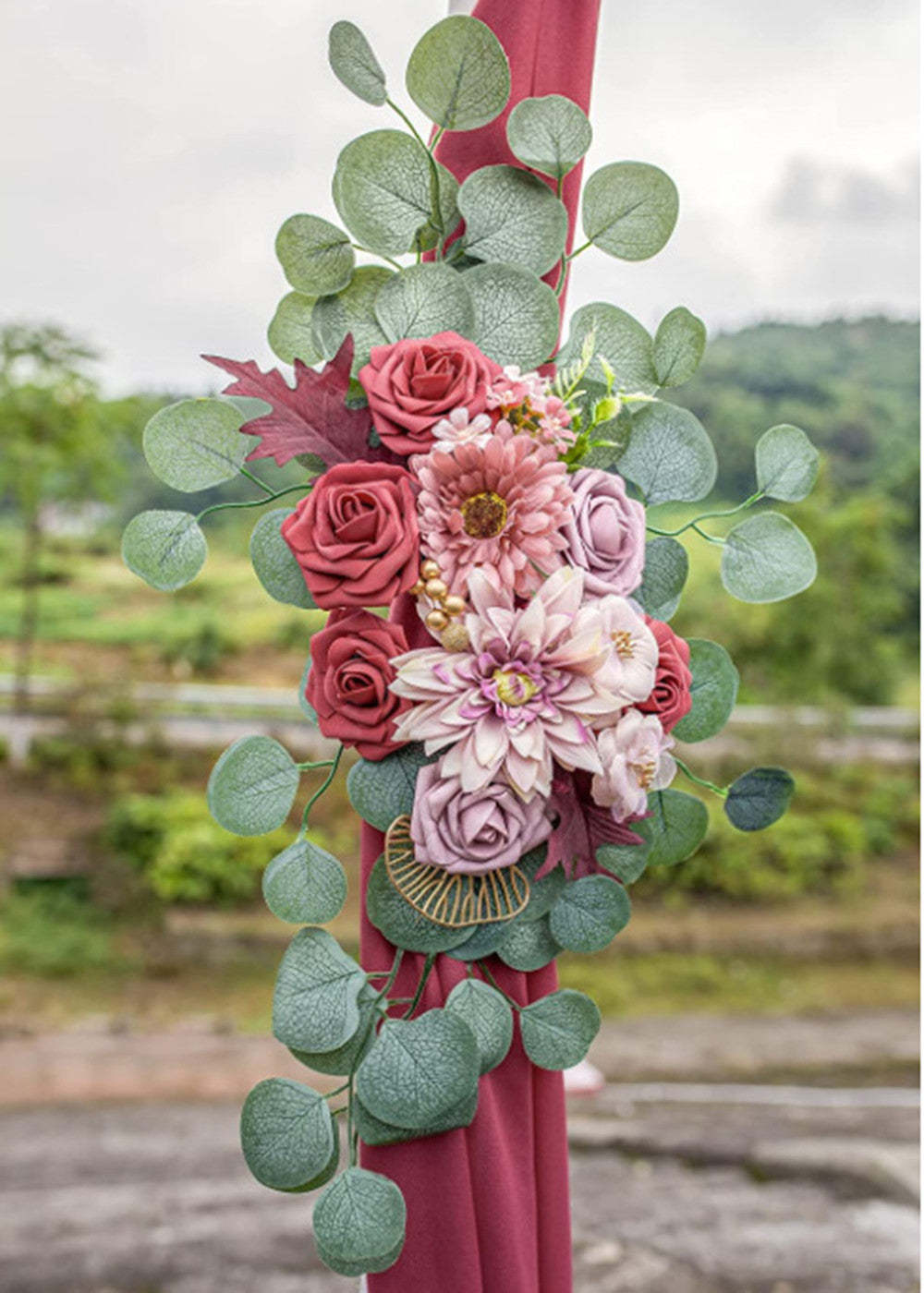 Rose Eucalyptus Flower Swag