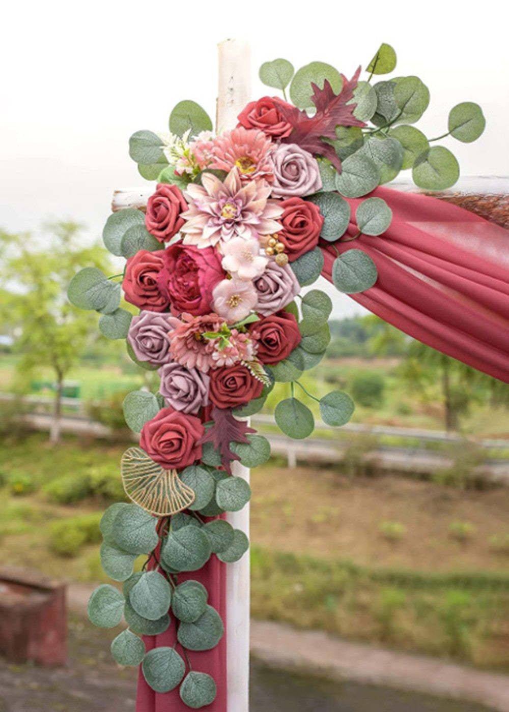 Rose Eucalyptus Flower Swag