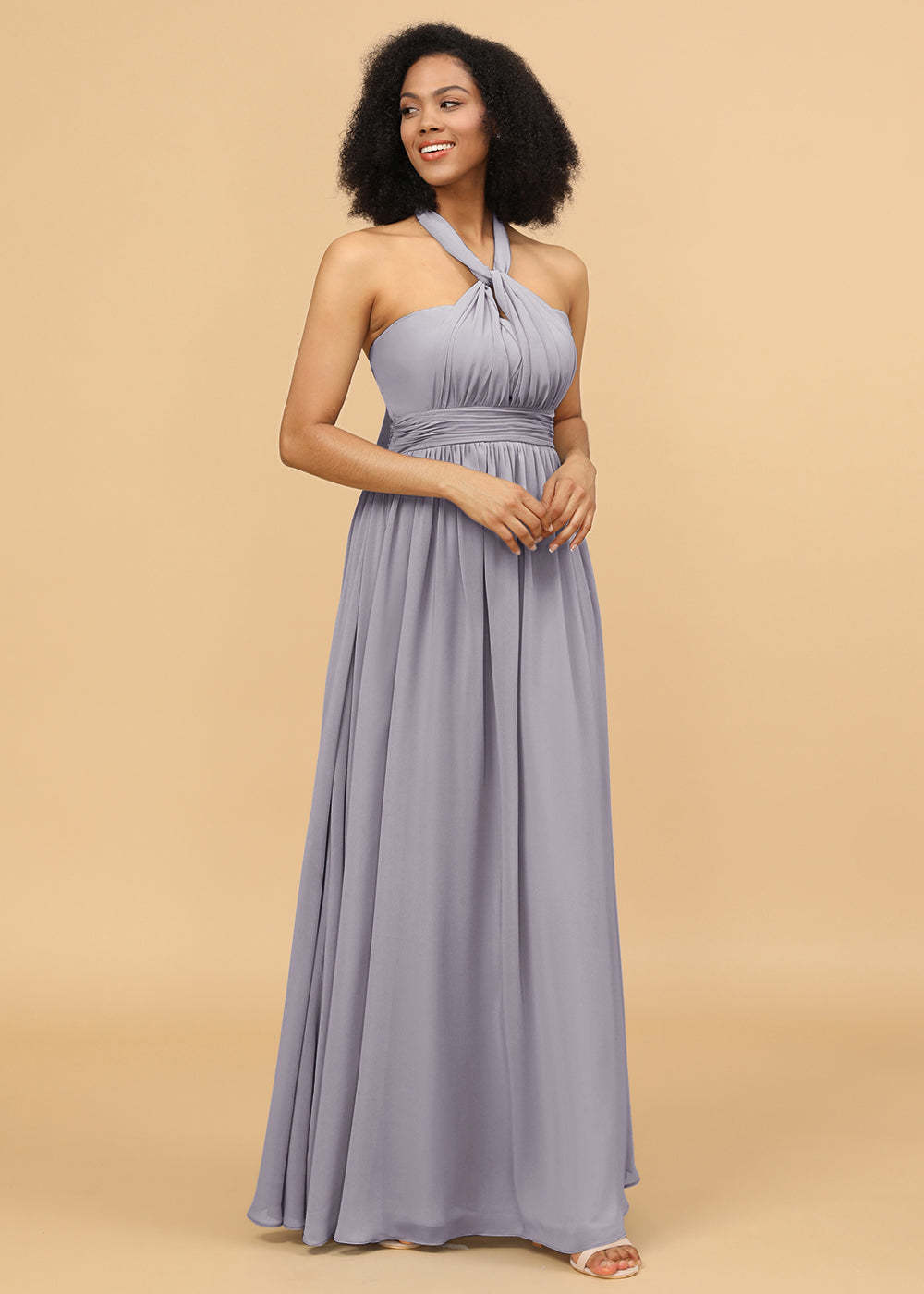 Multiway Wrap Chiffon Maxi Bridesmaid Dress