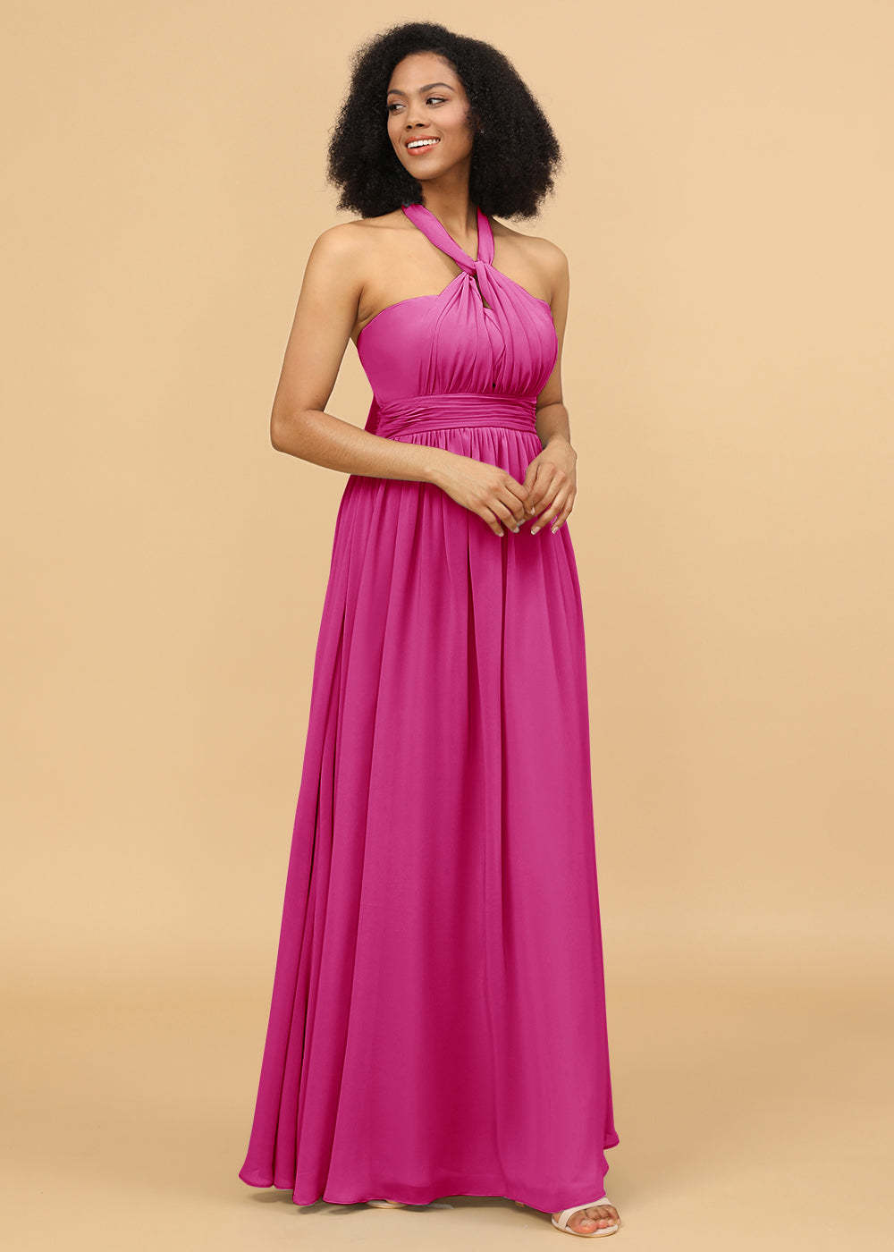 Multiway Wrap Chiffon Maxi Bridesmaid Dress