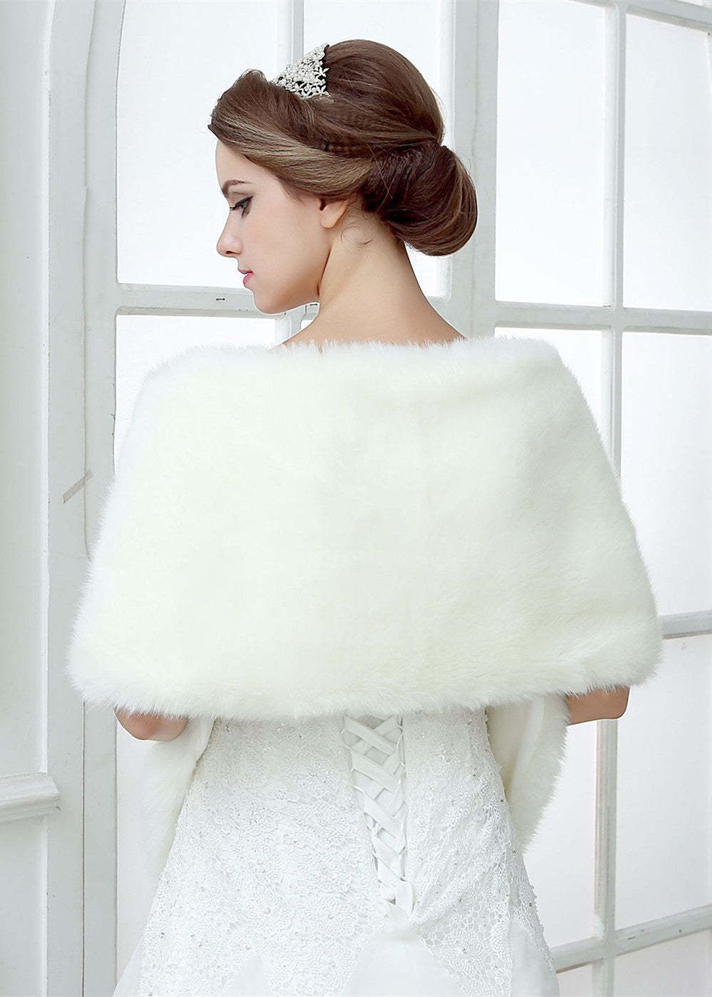 Wedding Shrug Bridal Faux Fur Wrap