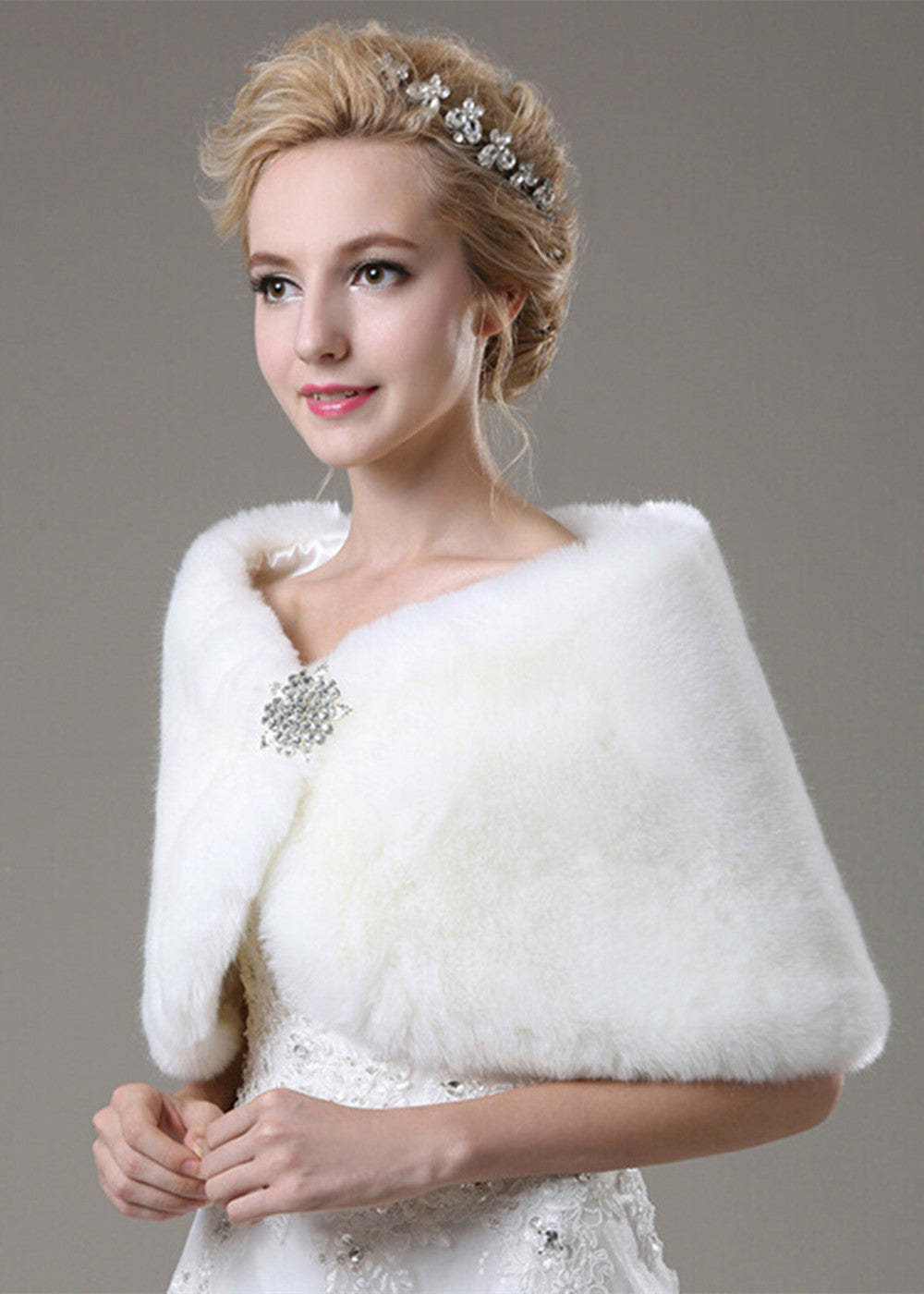 Wedding Faux Fur Bridal Wrap