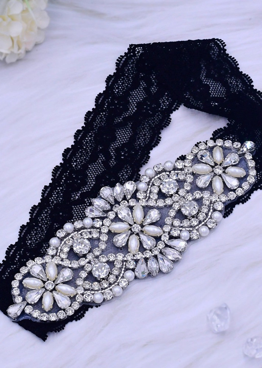 Crystal Rhinestones Wedding Garter Set