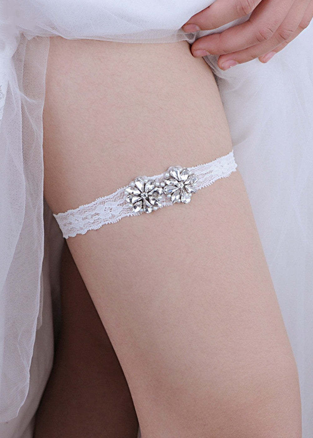 Crystal Rhinestones Wedding Garter Set