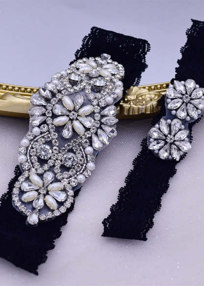 Crystal Rhinestones Wedding Garter Set