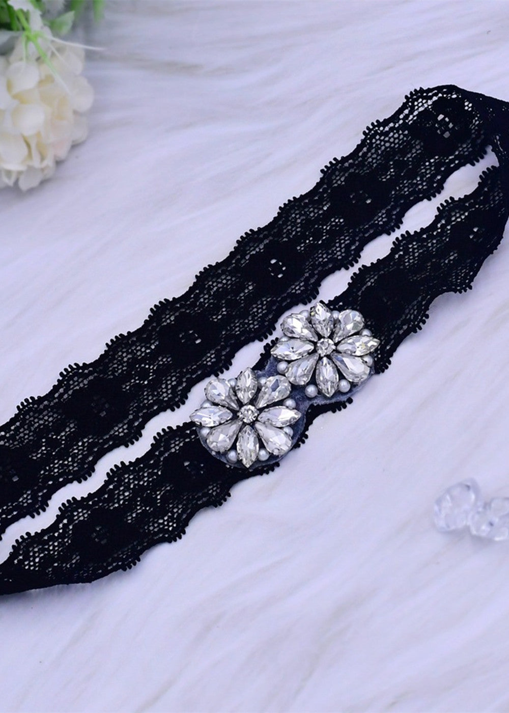 Crystal Rhinestones Wedding Garter Set