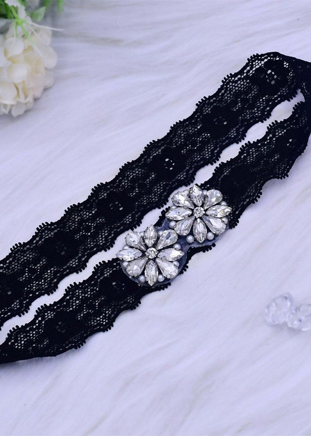 Crystal Rhinestones Wedding Garter Set