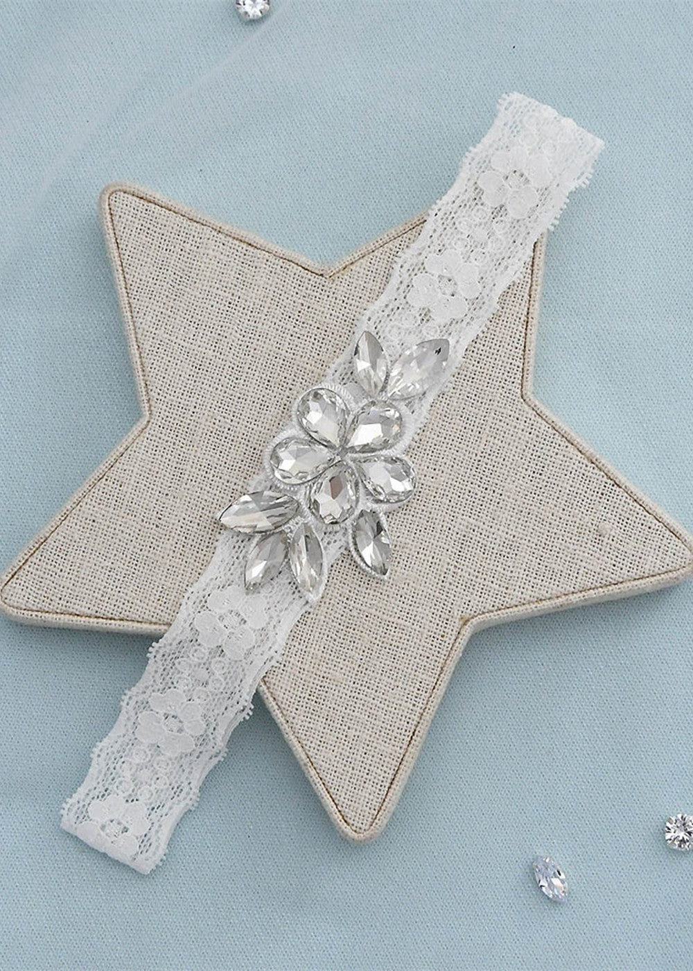 Crystal and Lace Bridal Garter
