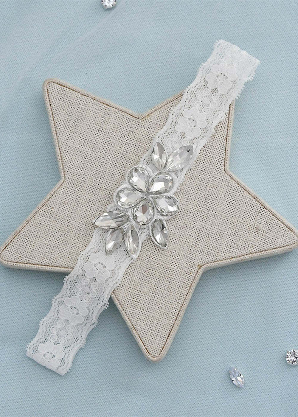 Crystal and Lace Bridal Garter