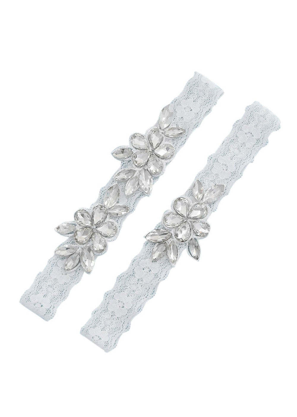 Crystal and Lace Bridal Garter