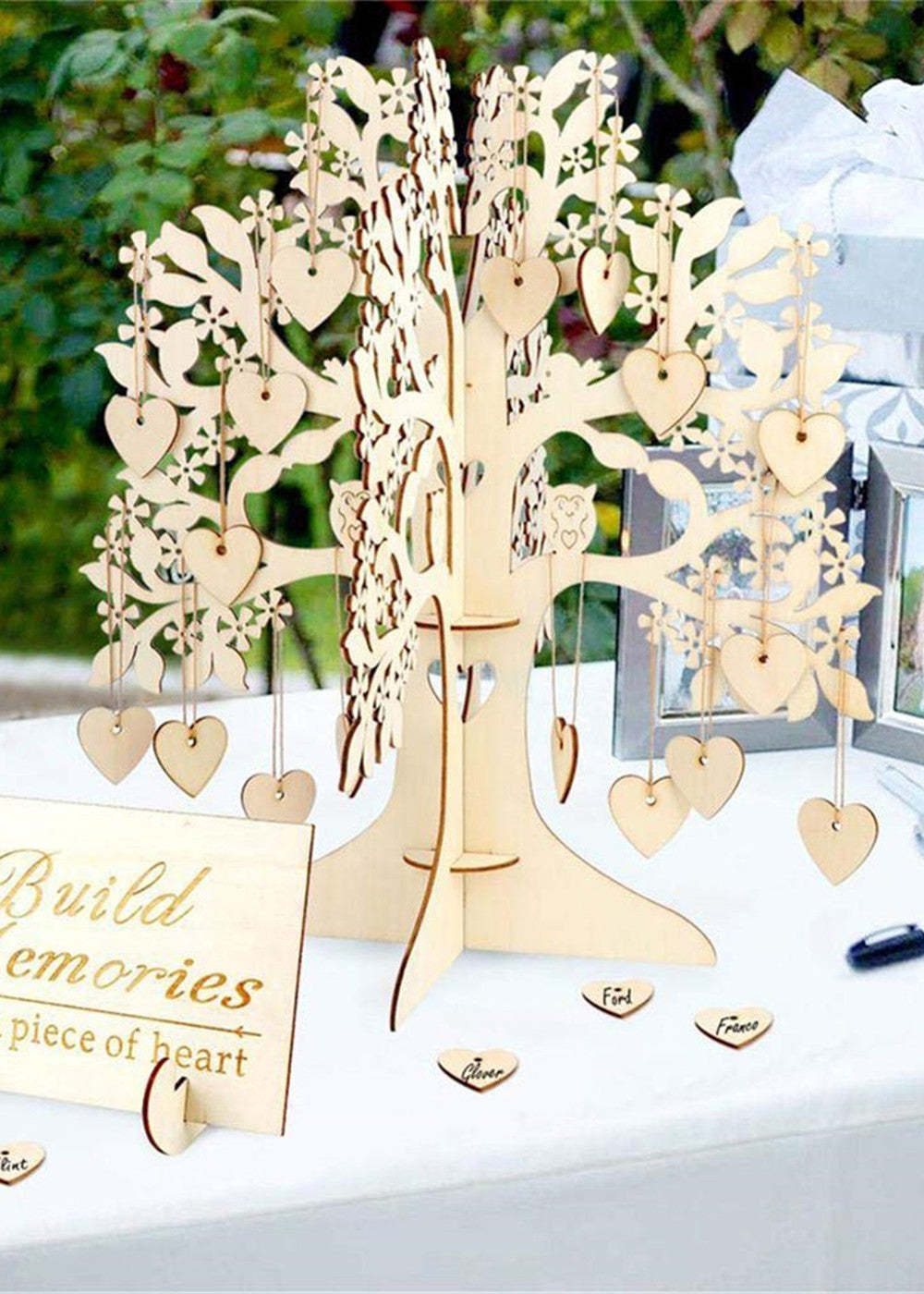 Wood Wedding Guest Book Tree