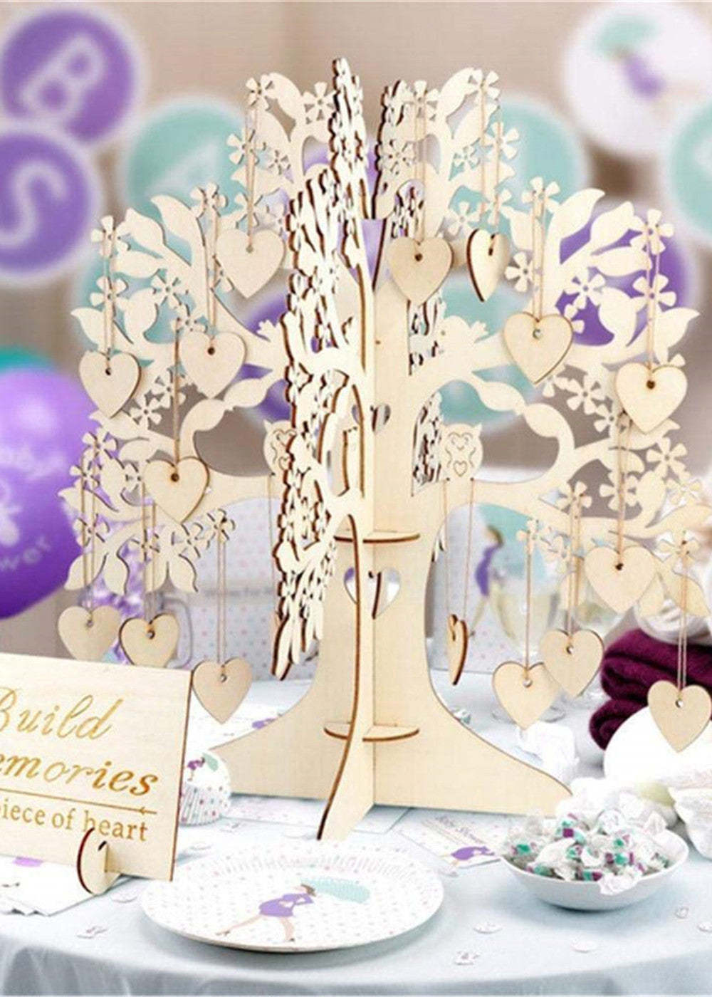 Wood Wedding Guest Book Tree