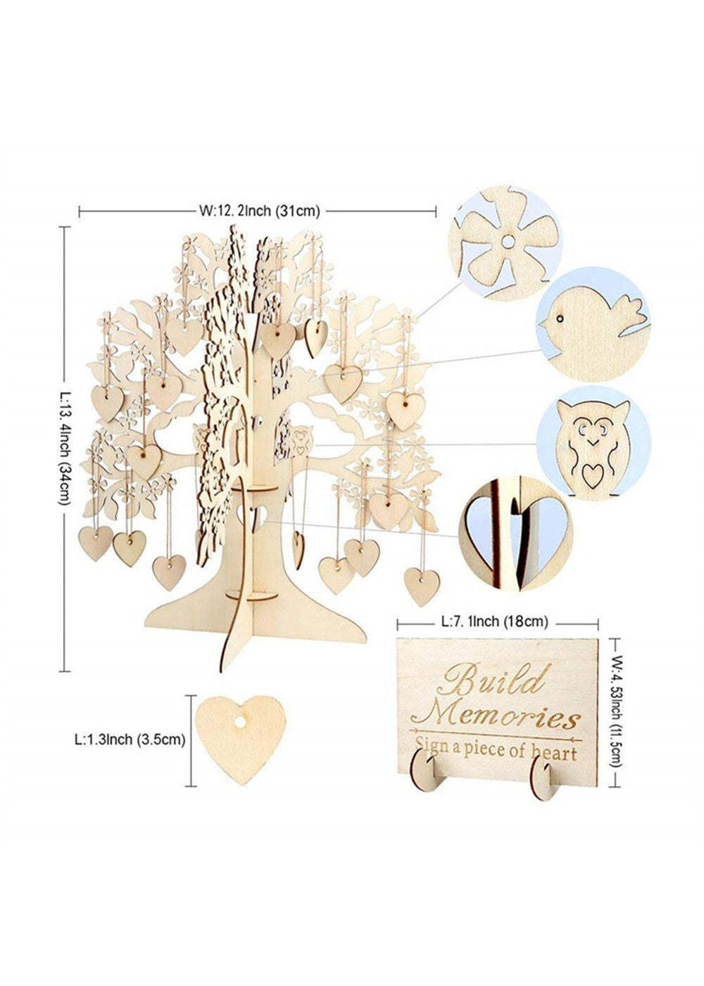 Wood Wedding Guest Book Tree