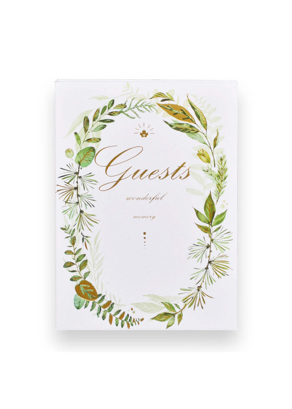 Green Floral Weddinng Guset Book