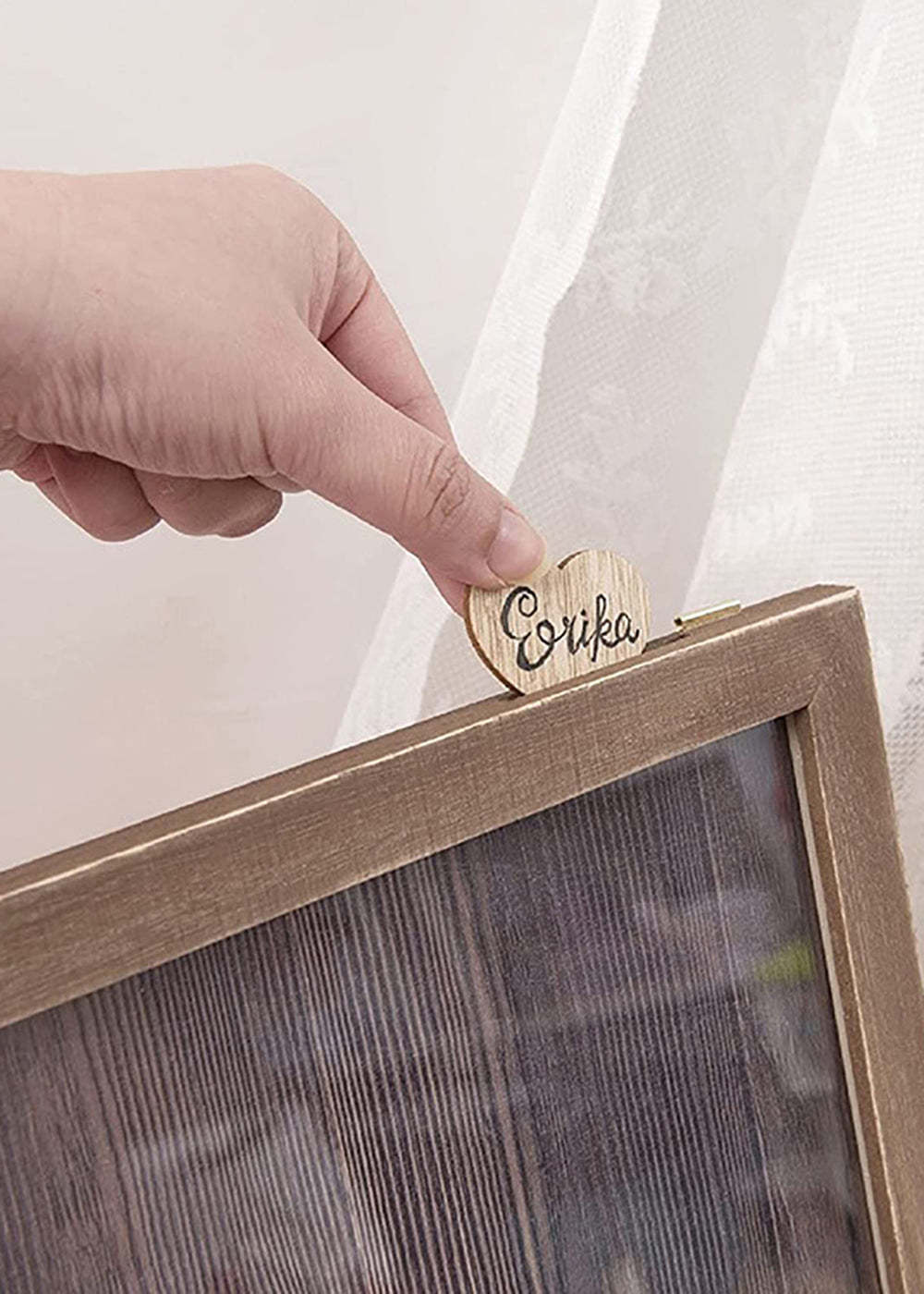 Rustic Wedding Guest Book Tabletop Frame Dropbox