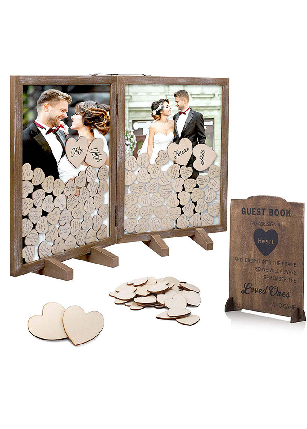 Rustic Wedding Guest Book Tabletop Frame Dropbox