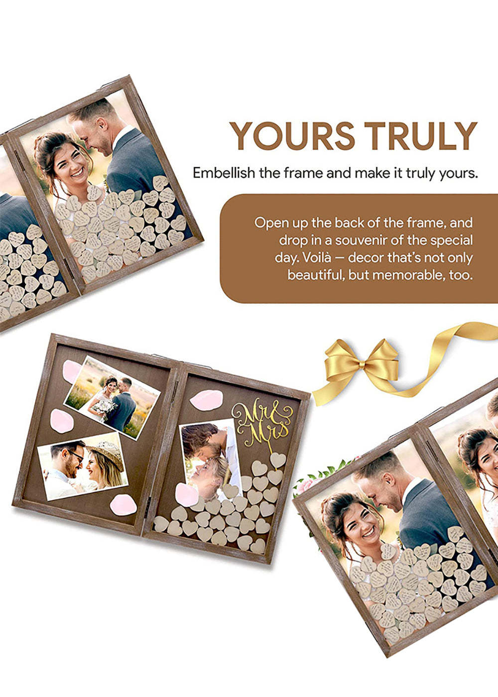 Rustic Wedding Guest Book Tabletop Frame Dropbox
