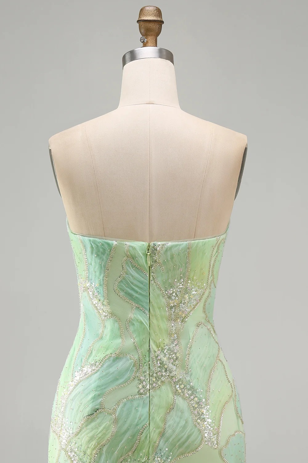 Sparkly Mint Green Sequin Bodycon Short Homecoming Dress