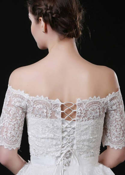 Off-Shoulder Lace Wedding Bolero