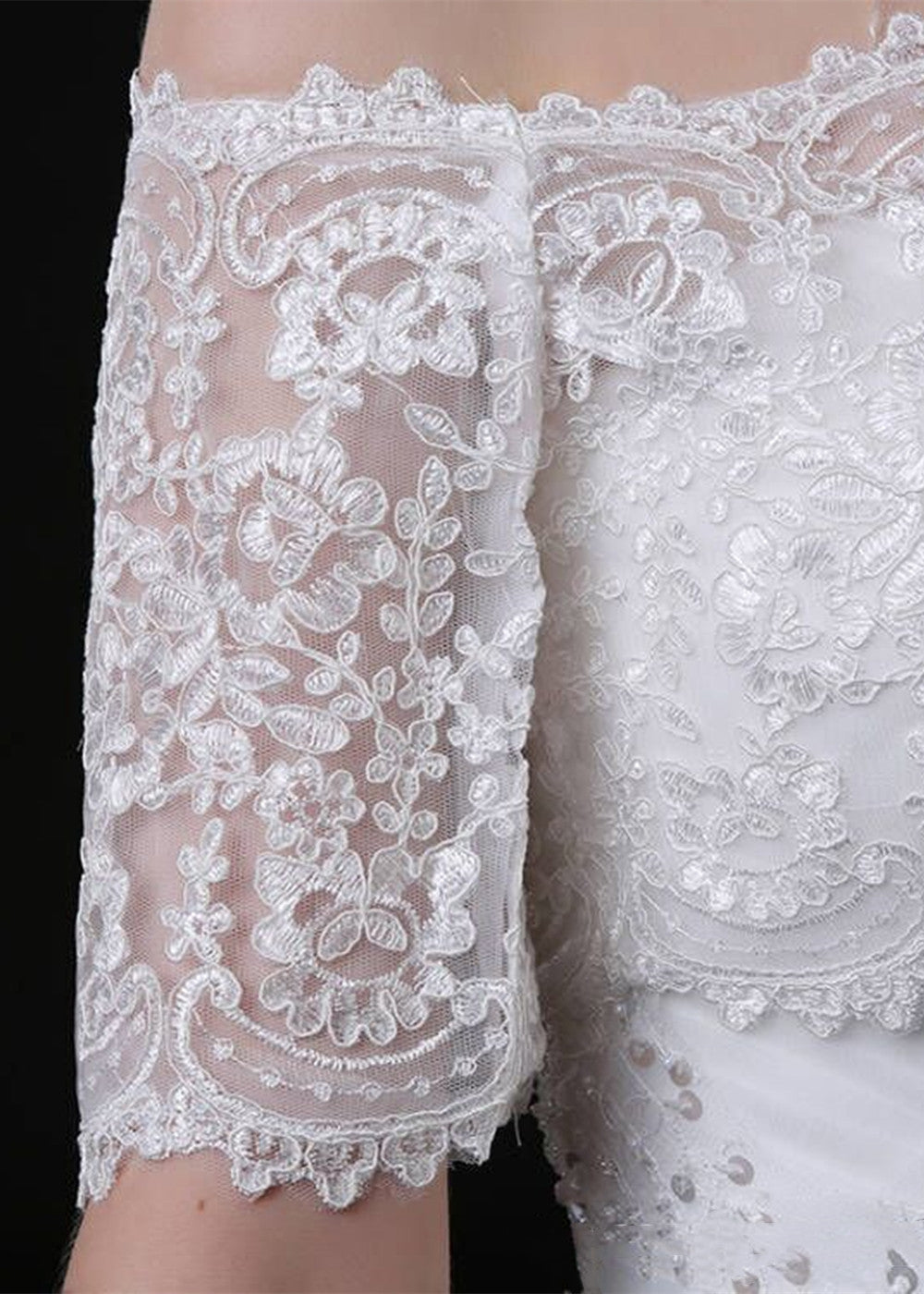 Off-Shoulder Lace Wedding Bolero
