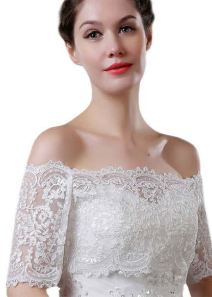 Off-Shoulder Lace Wedding Bolero