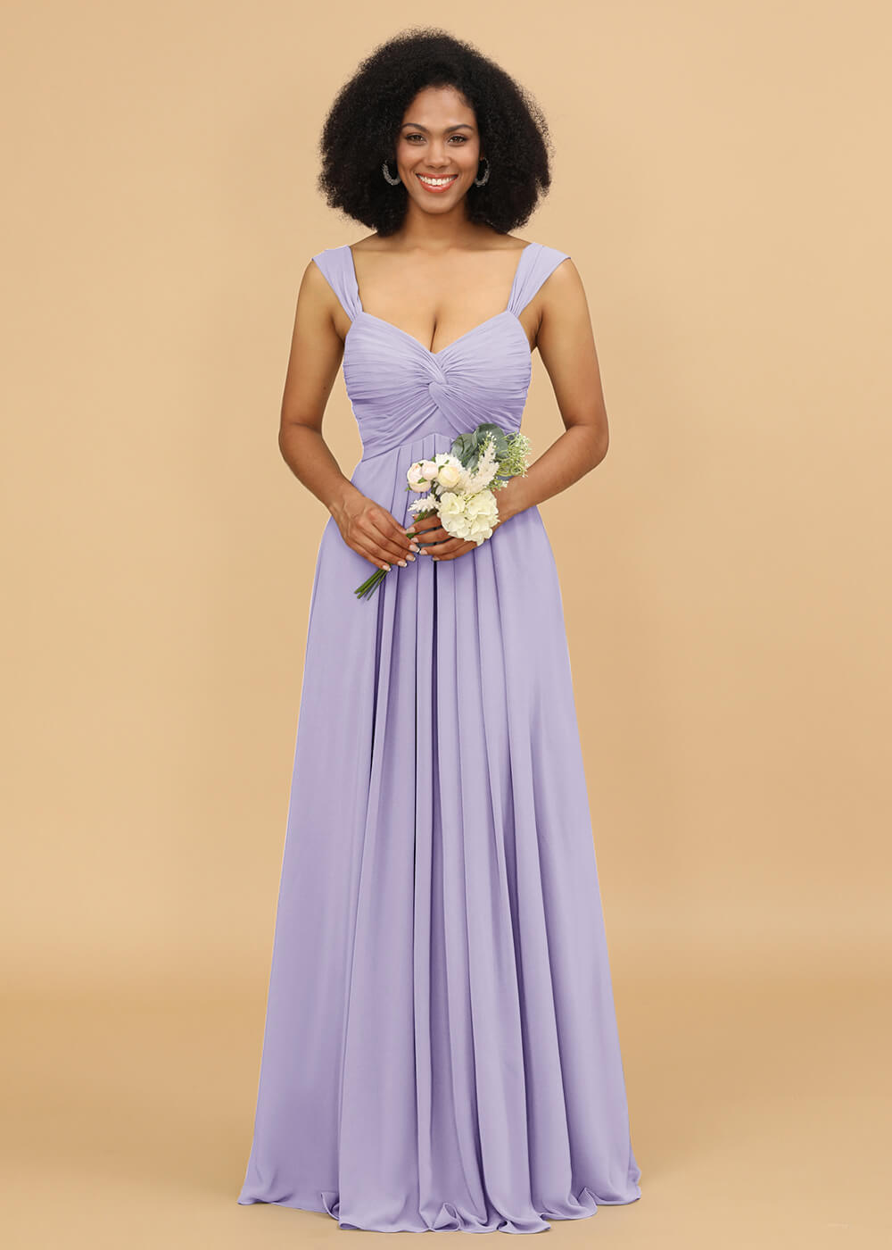 Sweetheart Neck Chiffon Mix Bridesmaid Dress