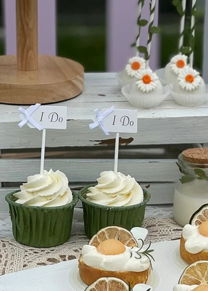 12 PCS I DO Cup Cake Topper Wedding Decoration
