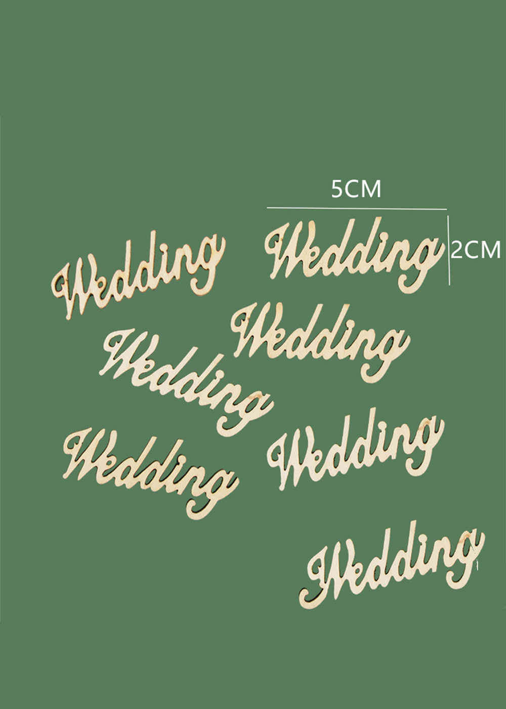 36 PCS Wooden "Love" Cup Cakes Topper Decoration