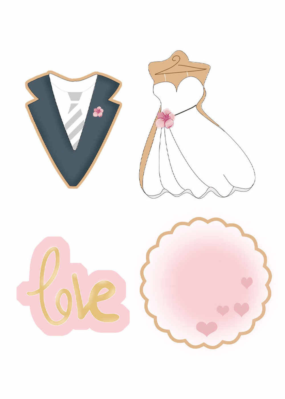 20 Sets Wedding Cake Toppers Decoration