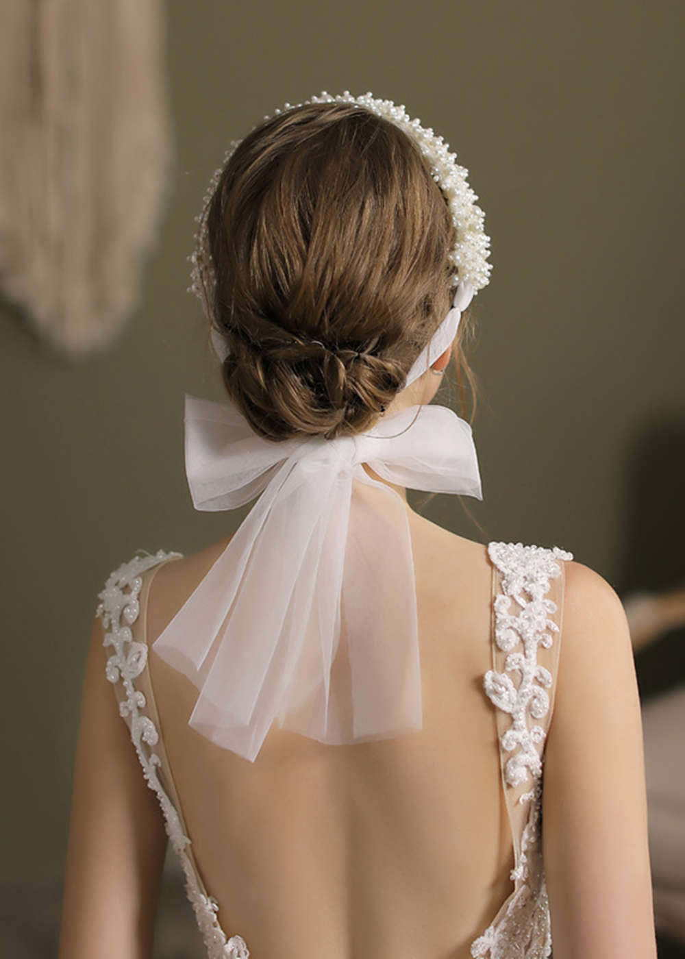 Alloy Ladies Headbands With Rhinestone Pearl