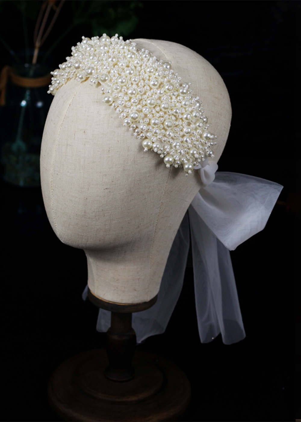 Alloy Ladies Headbands With Rhinestone Pearl