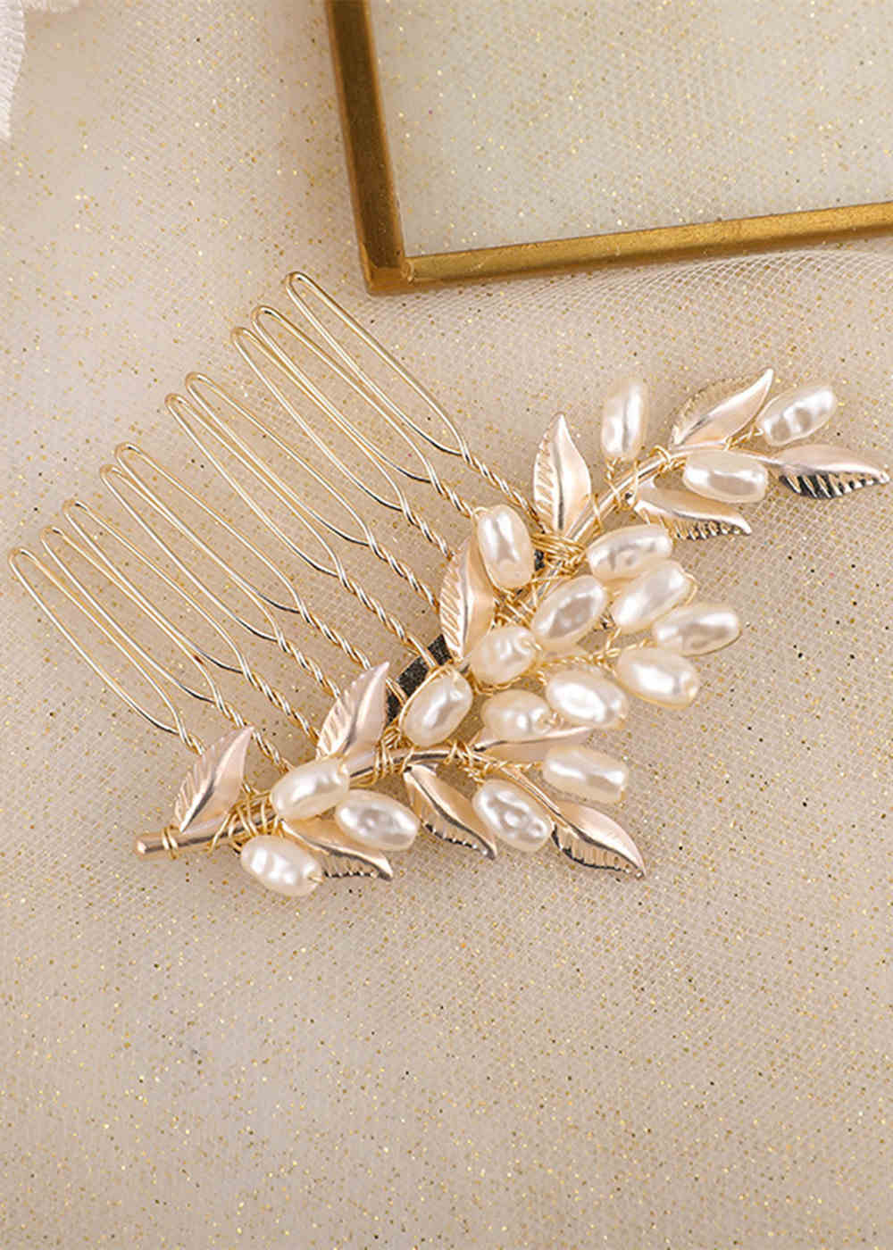 Alloy Ladies Combs & Barrettes With Pearl