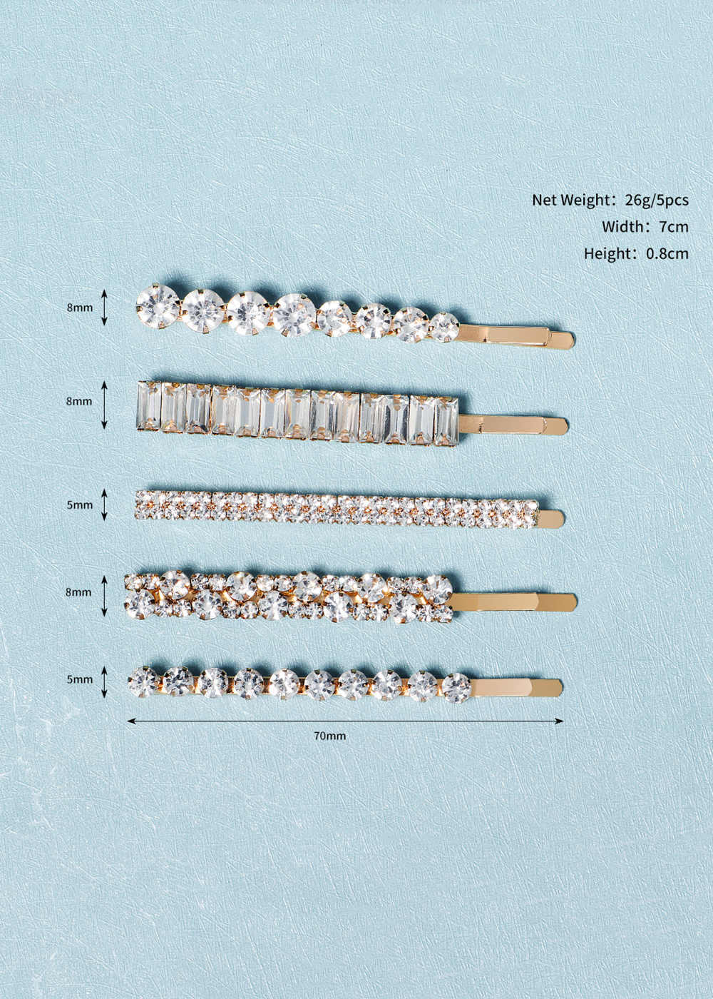 Crystal Hair Pin Set